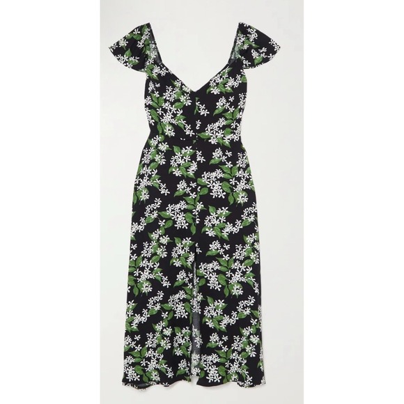 Reformation Baxley Floral Lisola Maxi Dress Gown in Aroma Flutter Sleeve - Picture 1 of 15
